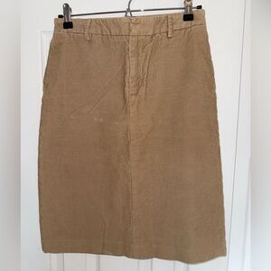 Banana Republic Tan/Khaki Cotton Corduroy Skirt size 2
